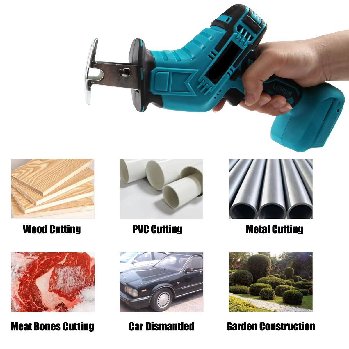 OWJHE scie alternative sans brosse scie alternative outils électriques sans fil portables avec 4 lam
