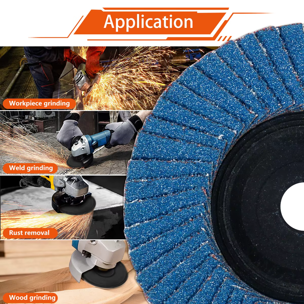 YKLP disques à lamelles 75mm meuleuses en zircone disque de ponçage Type 27 meules pour tôle d'acier
