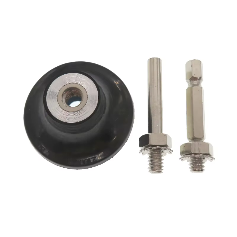 Support de Tampon de Disque de 2 Pouces avec Tige de 1/4 Pouces, Hexagonal Rond pour Perceuse, Meule