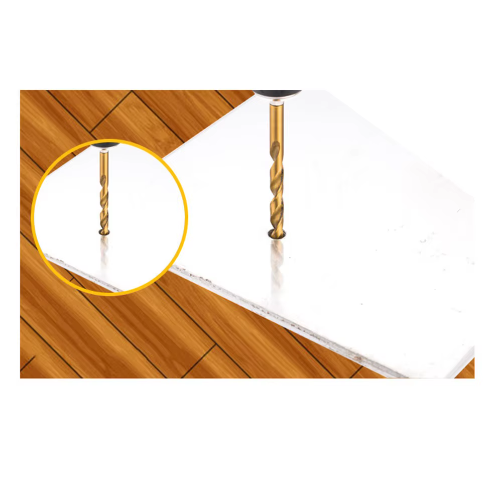 STONEGO 13 pièces 1.5mm-6.5mm jeu de forets titane enduit acier rapide tige hexagonale ouvre-trou po