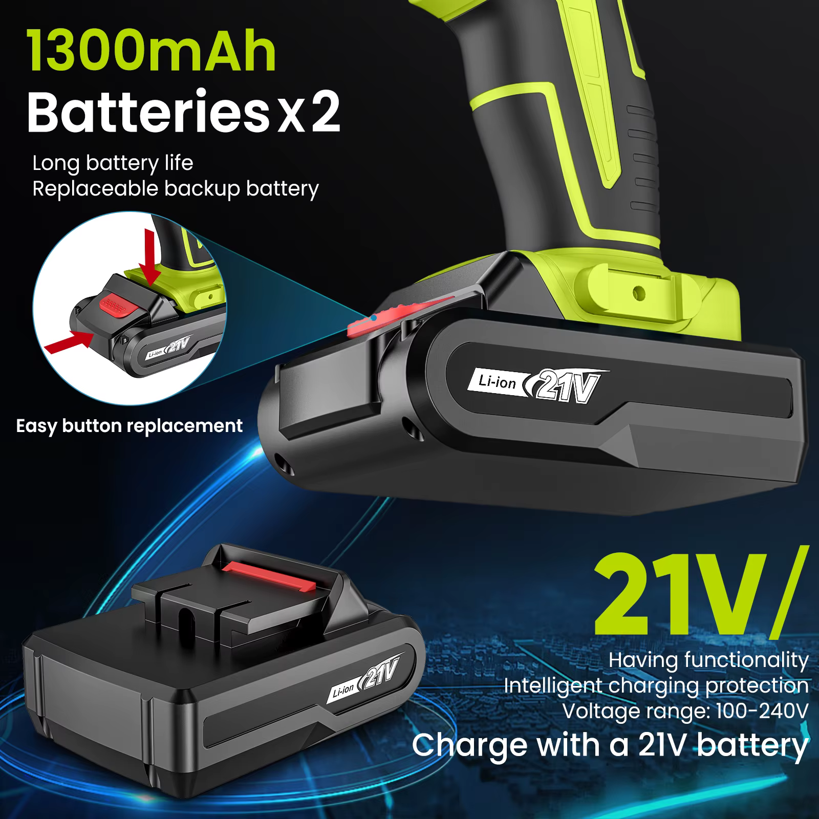 Perceuse électrique sans fil 3 en 1 28V, tournevis à percussion, 25+3 réglages de couple, perceuse m