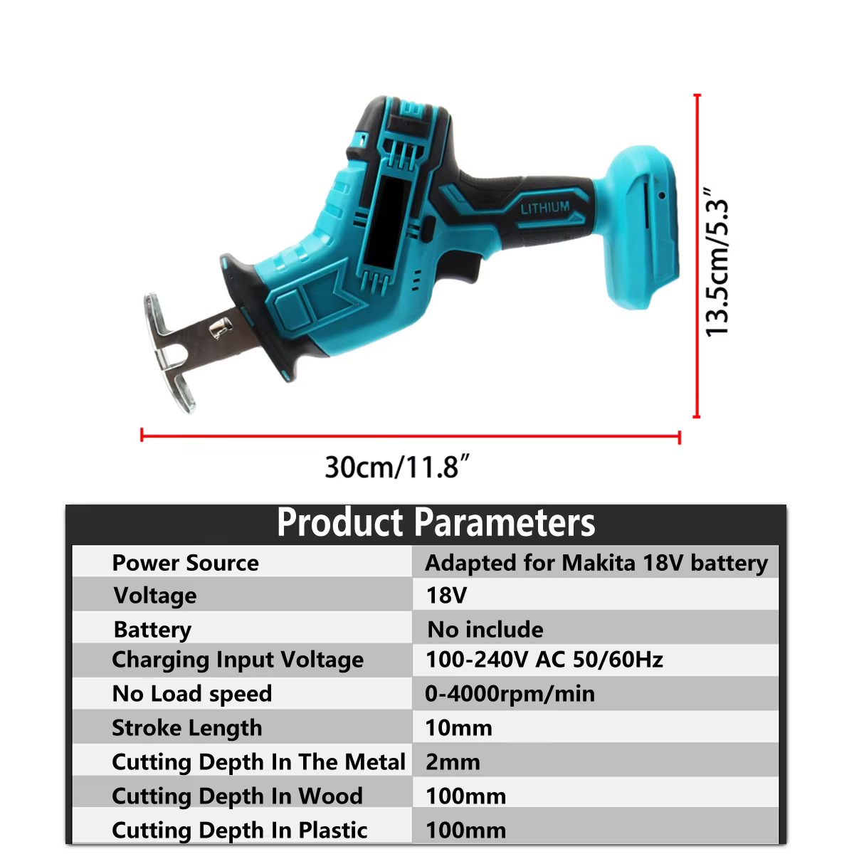 OWJHE scie alternative sans brosse scie alternative outils électriques sans fil portables avec 4 lam