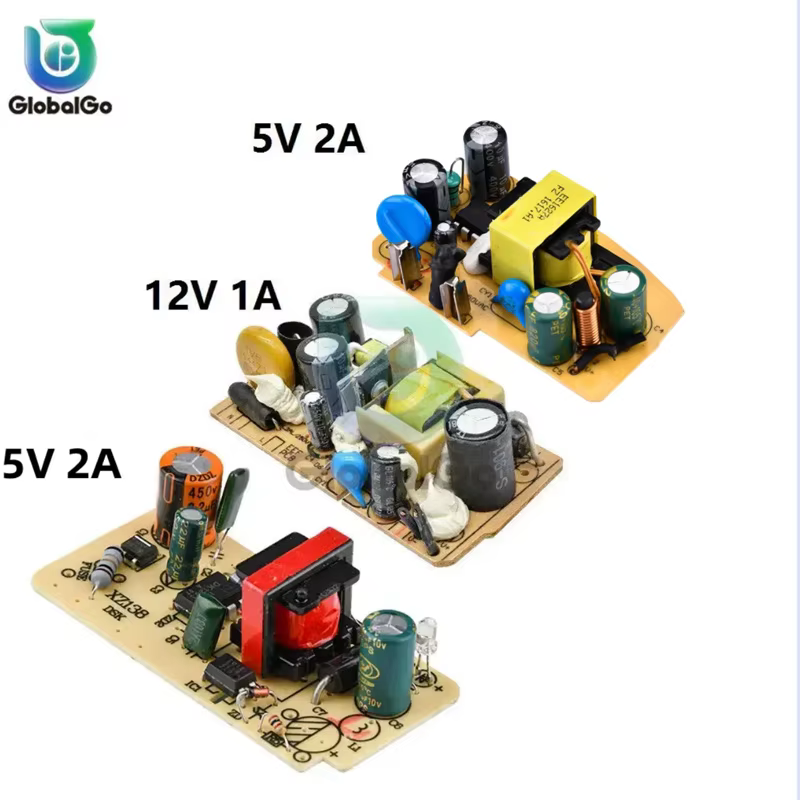 Module d'alimentation AC 110v 220v 240V à DC 5V 2A 2,5a 12V 1A, Module de carte d'alimentation à déc