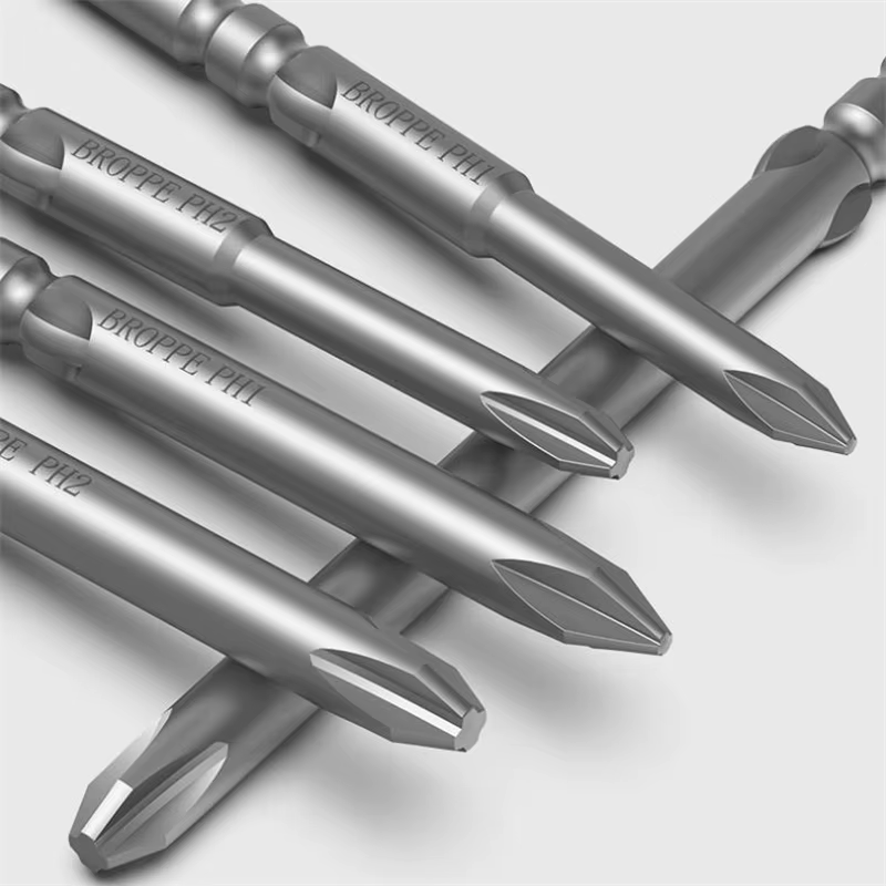 BROPPE 801 Phillips tournevis électrique embout S2 acier allié 5mm tige ronde forte embout de tourne