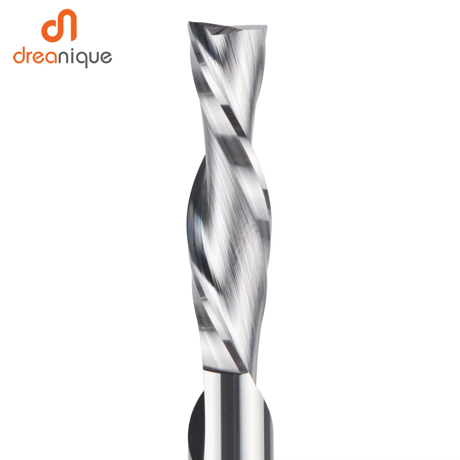 Dreanique 1pc fraise en carbure monobloc 3.175 4 6 8mm 2 cannelures spirale routeur peu carbure frai