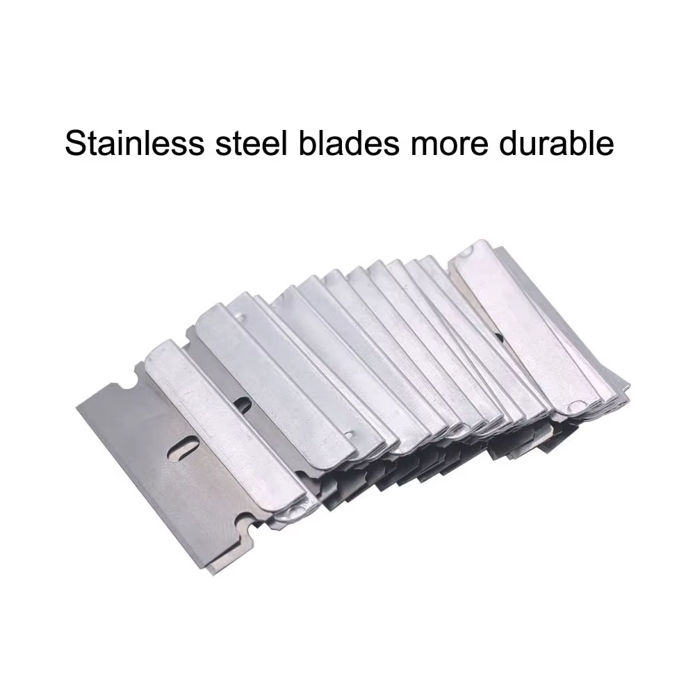 50pcs 100 pièces lame de rasoir grattoir métal verre colle nettoyant dissolvant couteau remplacement