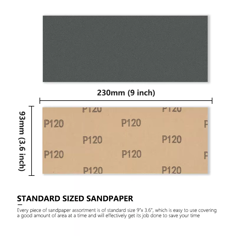 XCAN papier de verre sec et humide 12 pièces papier de verre étanche grain 1000-5000 9x3.6 pouces po