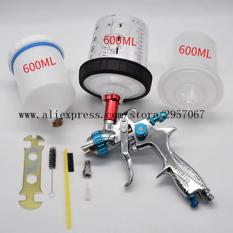 HVLP pistolet à peinture en aérosol pistolet de peinture de voiture alimentation par gravité désinfe