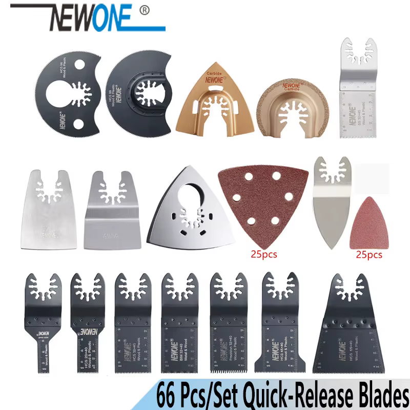 NEWONE K66/K100 plus de kits outil oscillant HCS/bi-métal à dégagement rapide outil multifonction la