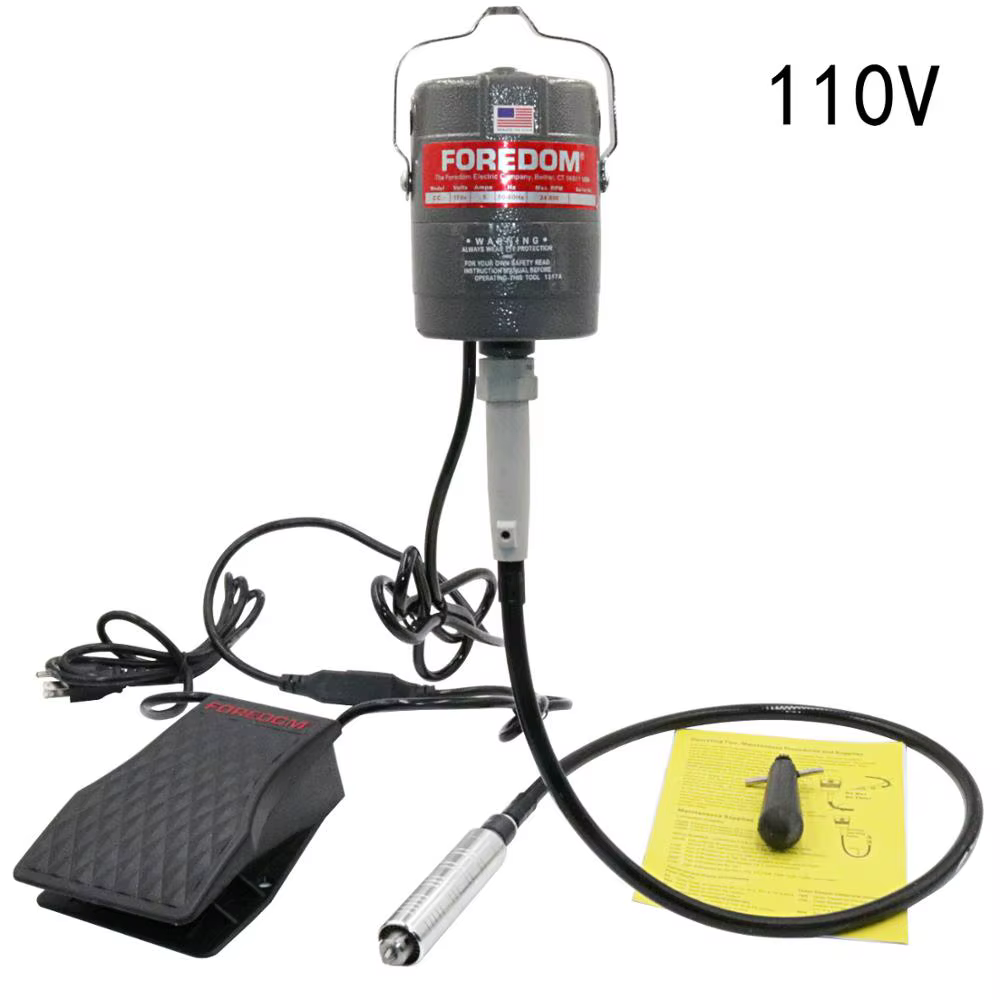 Meuleuse à arbre flexible, moteur suspendu rotatif Foredom, ensemble complet de Machine à polir à ar
