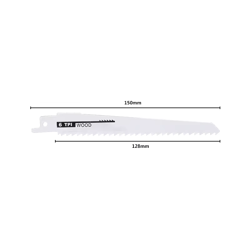 Lame de scie sauteuse sabre, 6 pouces, 6TPI, pour couper le bois, le plastique, les tuyaux et le mét