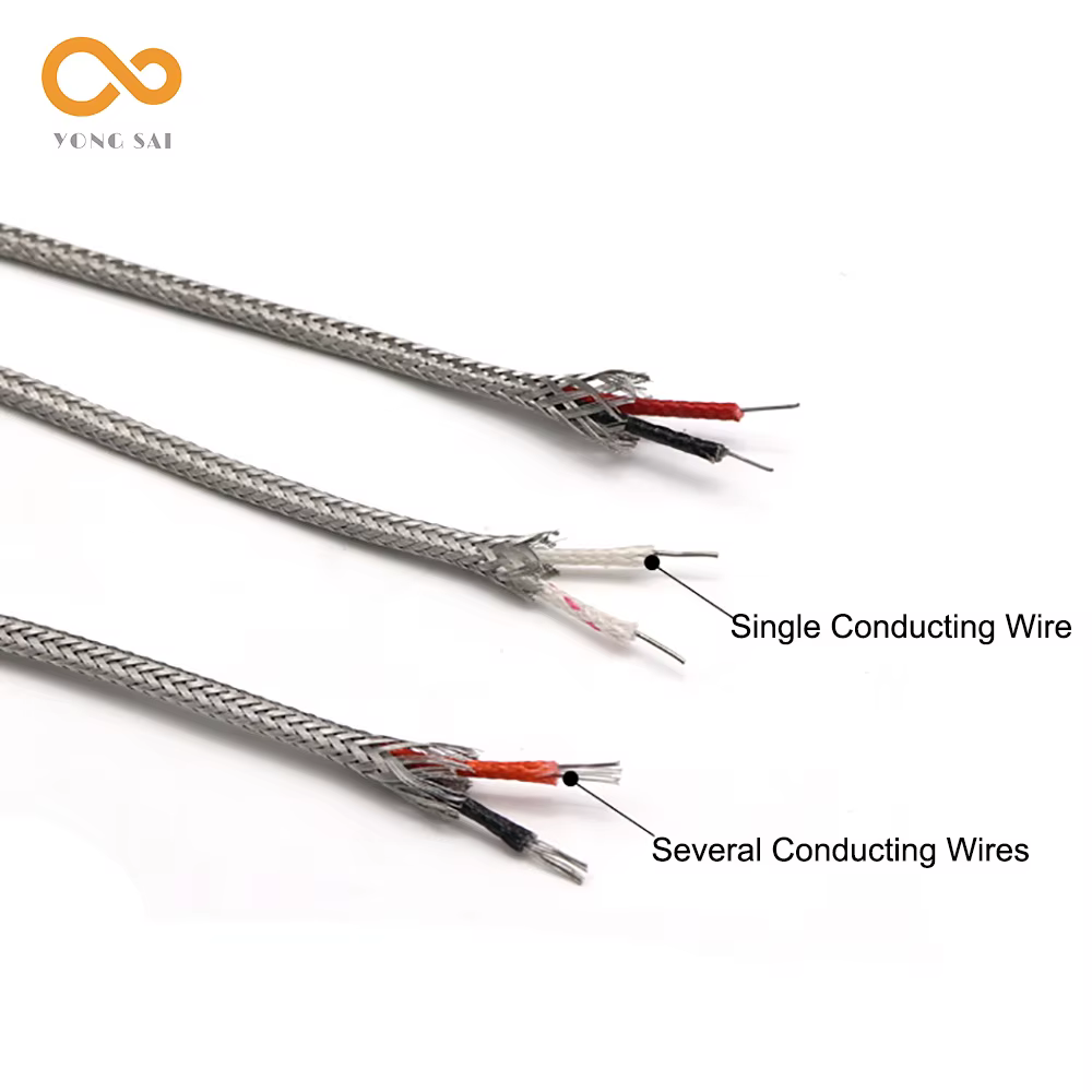 10M 20M 50m 100m K J PT100 Type 0-800 degrés 600 ℃ Fil blindé de compensation de ligne de mesure d