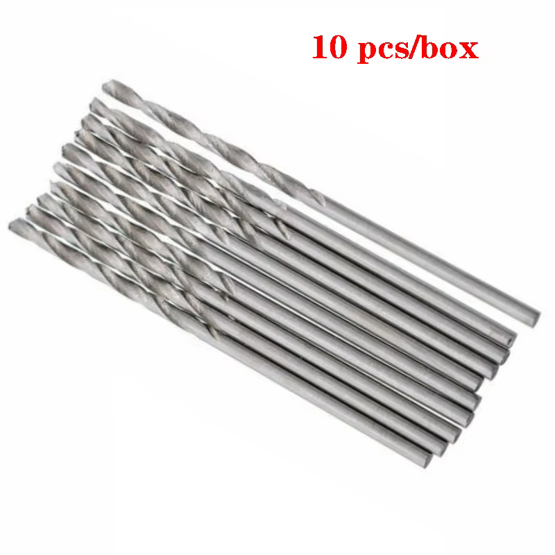 10 pièces de haute qualité HSS foret hélicoïdal à tige droite 0.3-3.5mm jeu de forets hélicoïdaux po