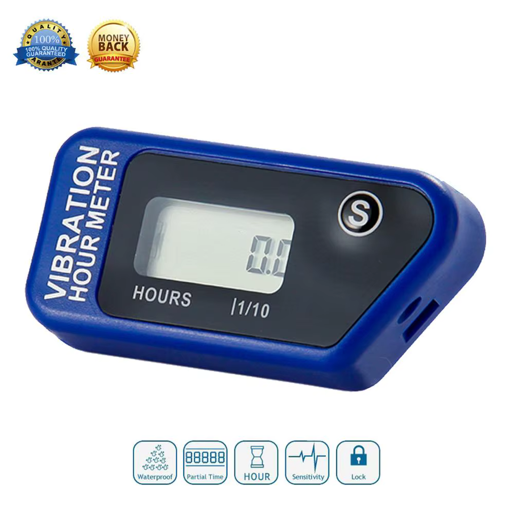 Compteur horaire de Vibration sans fil LCD réinitialisable, étanche, pour tronçonneuse, Pit Bike, Di