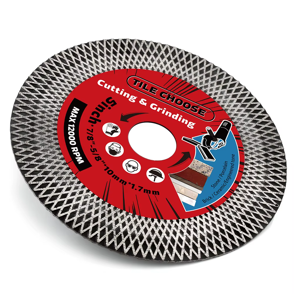 Coupe et meulage de disque de diamant de porcelaine turbo, lame de super carrelage, carreaux de porc