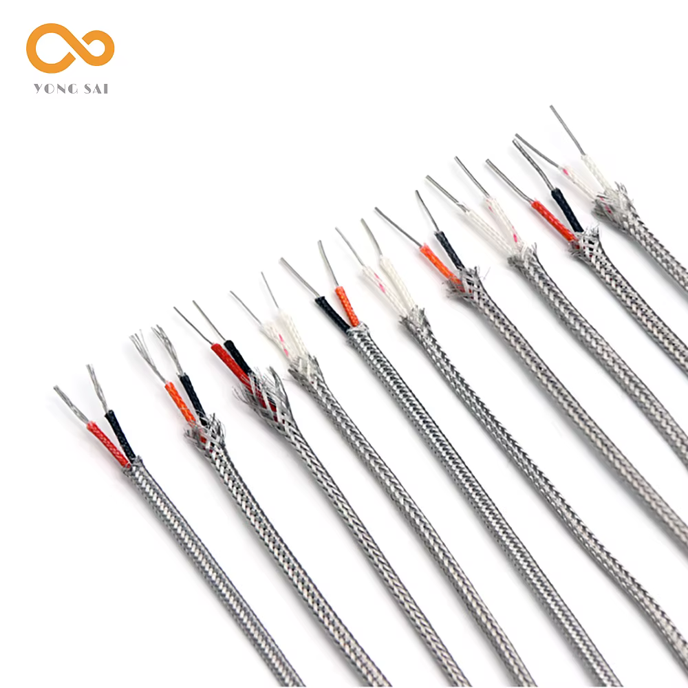 10M 20M 50m 100m K J PT100 Type 0-800 degrés 600 ℃ Fil blindé de compensation de ligne de mesure d