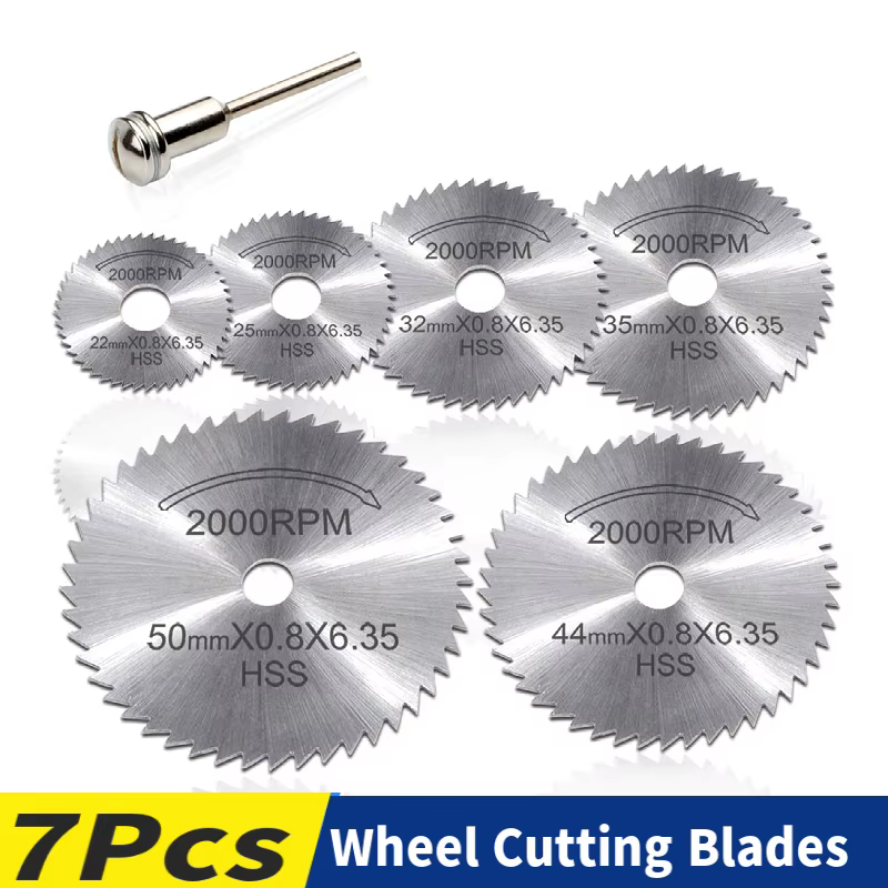 Lames de coupe de roue de disque de scie en acier à grande vitesse, jeu de lames circulaires avec ti