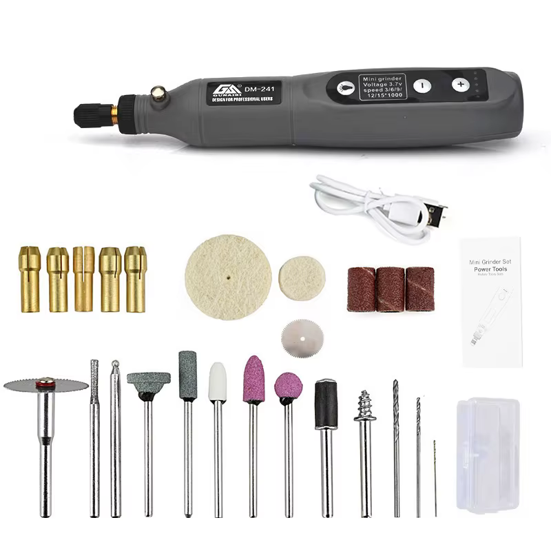 Mini broyeur électrique, perceuse sans fil, outil rotatif, lumière LED 3.6V avec chargeur USB pour s