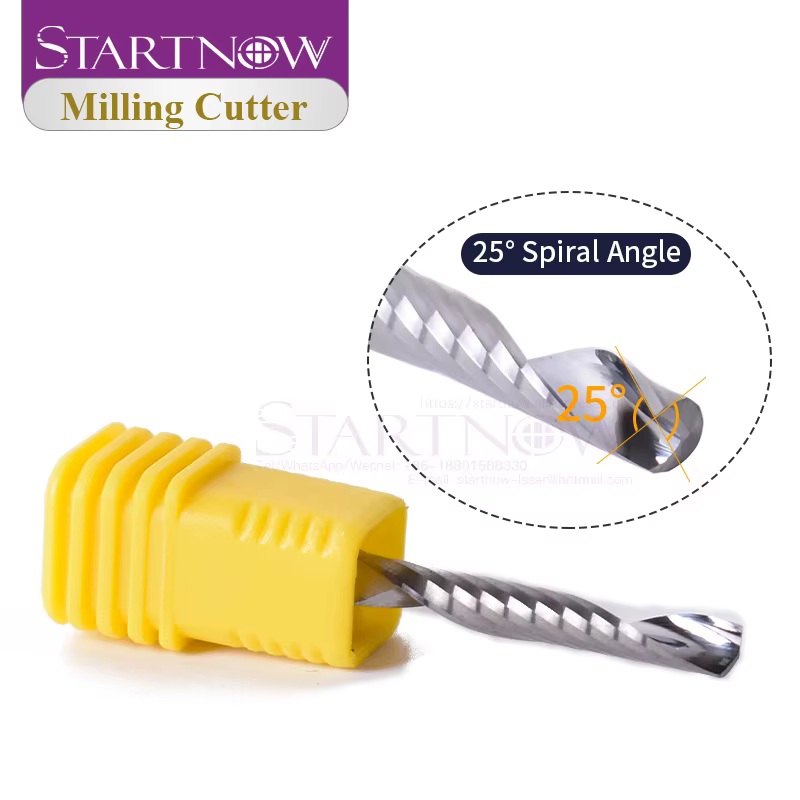 Startnow 5 pièces/lot fraise acrylique une cannelure spirale Bits MDF PVC gravure CNC routeur Bit bo