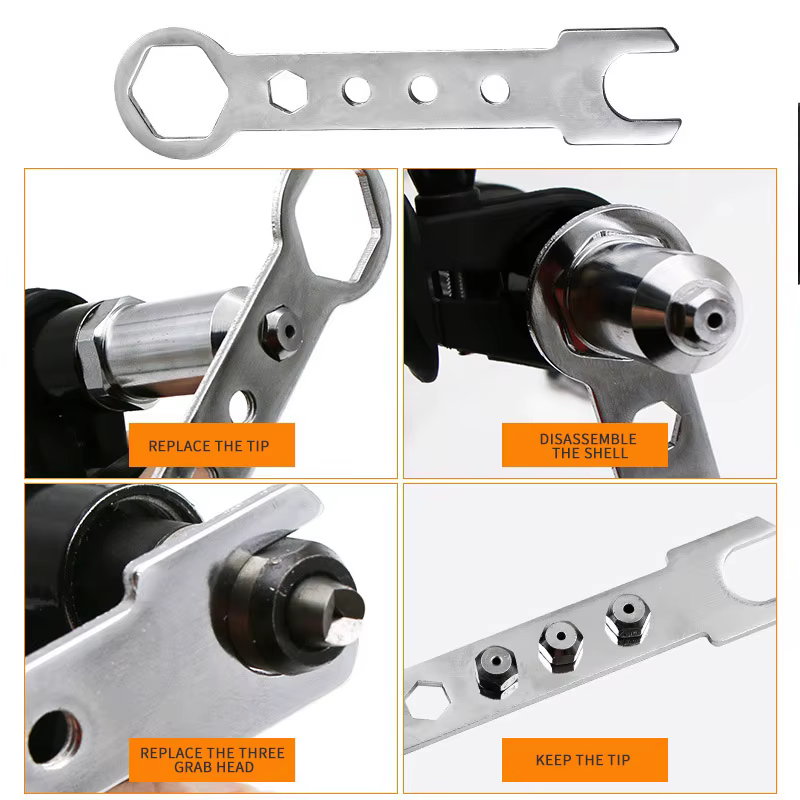 Pistolet à écrou électrique professionnel, Machine à tirer le noyau, accessoires de rivetage sans fi