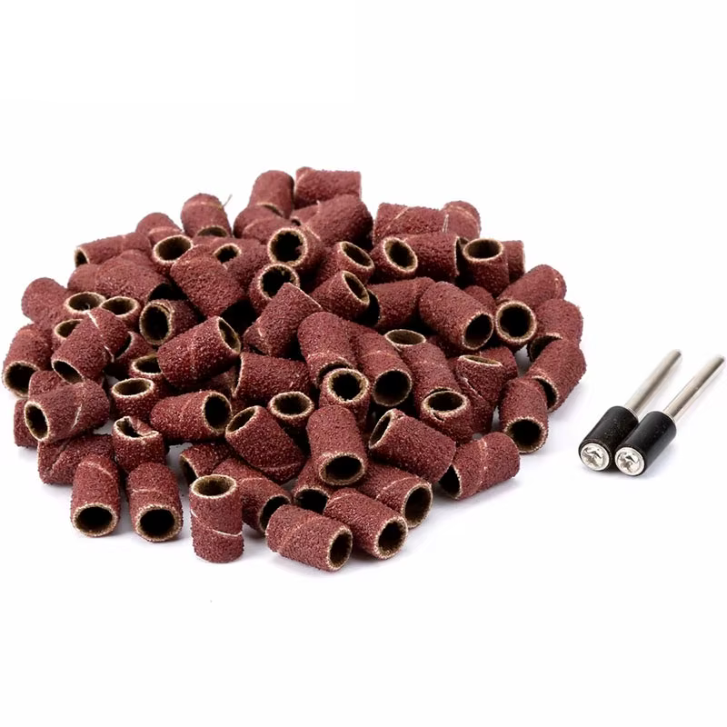 Kit de ponçage à tambour de 1/4 "6.35MM + 2 mandrins à bande, outil rotatif à tige de 1/8", forets à
