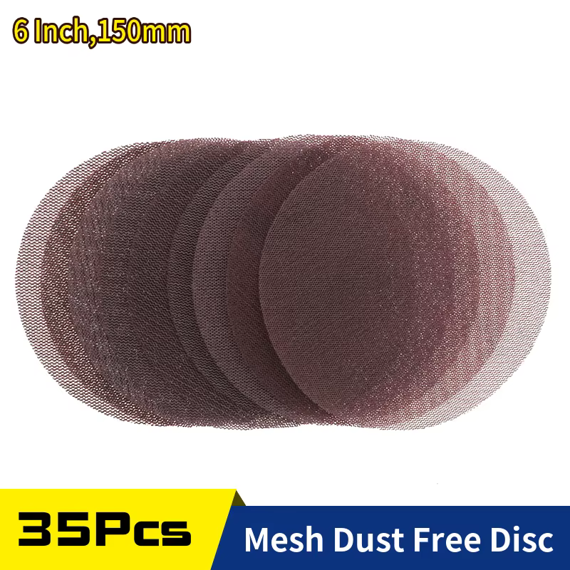 Disques de ponçage en filet Anti-poussière, grain 80 – 600, 6 pouces, grain 150mm, crochet et boucle
