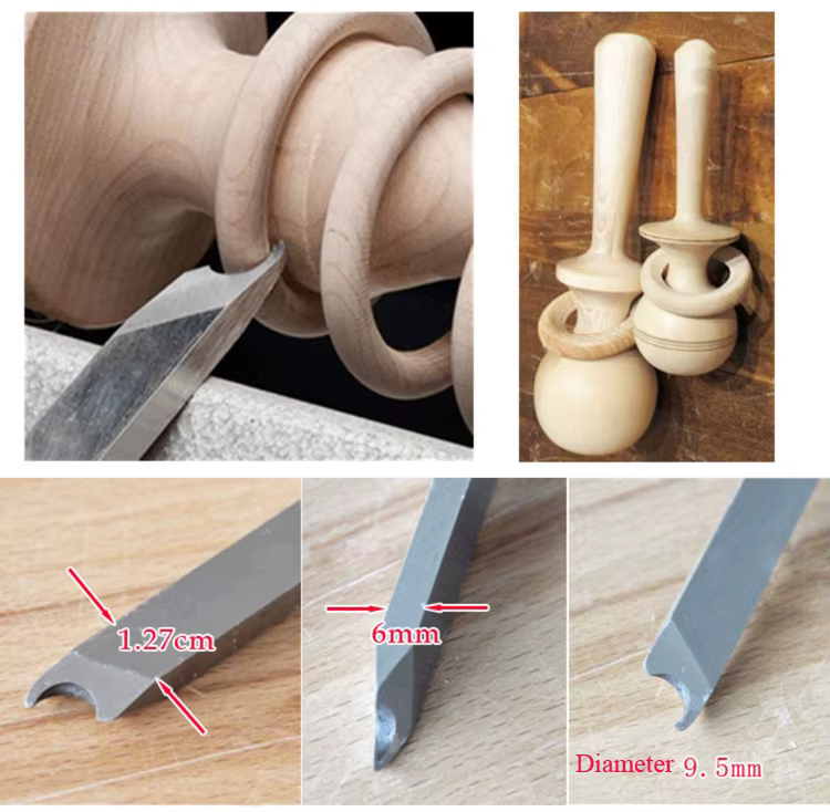 Outils de tournage pour bois : gouges de tour à bois rotatives, ciseaux à bois HSS, couteaux à tourn