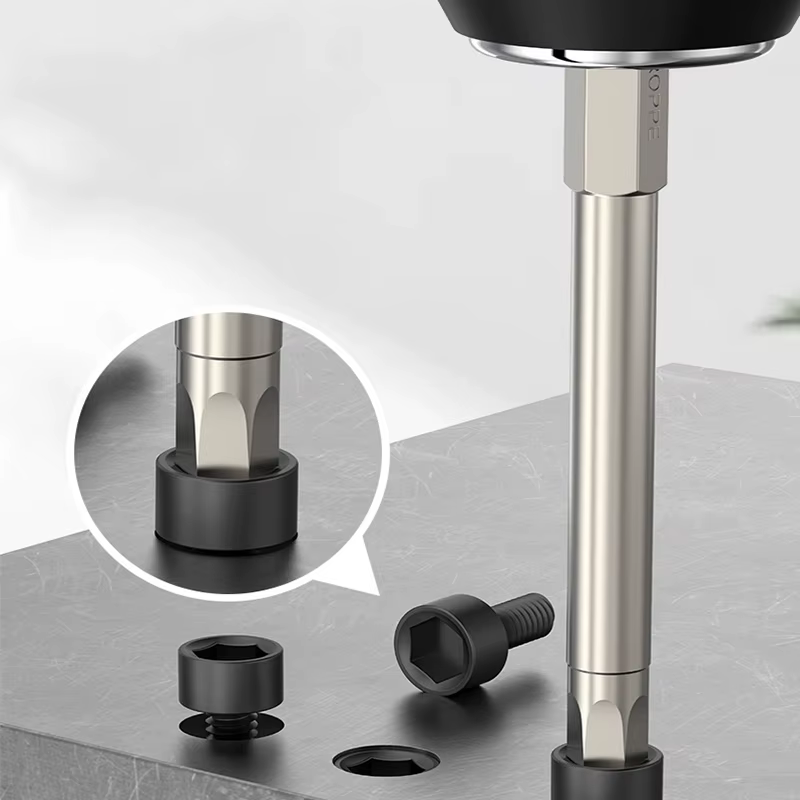 Embouts de tournevis à tête hexagonale magnétique en acier allié, outil de tournevis électrique, jeu