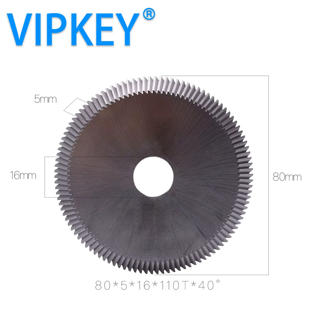 Lame de Scie Circulaire HSS RAISE pour Machine à Découper les Clés, 80x5x16mm, 110T x 40 Degrés, WEN