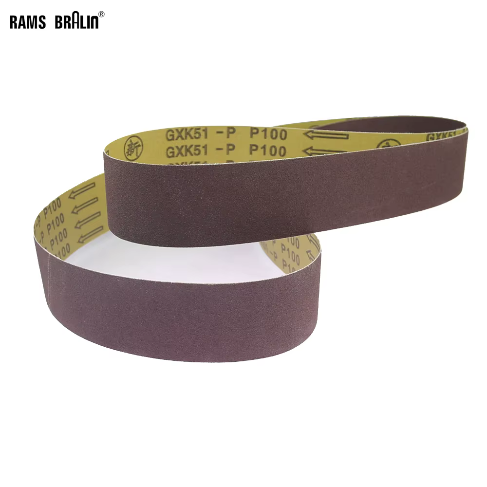 1 pièce 610-2000mm bande abrasive oxyde d'aluminium 24-78,74 po. Pour le bois et le métal, accessoir