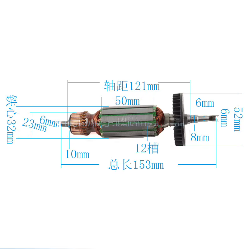 Pièces de rechange pour outils électriques de meuleuse d'angle, moteur de rotor, ancre d'armature, r