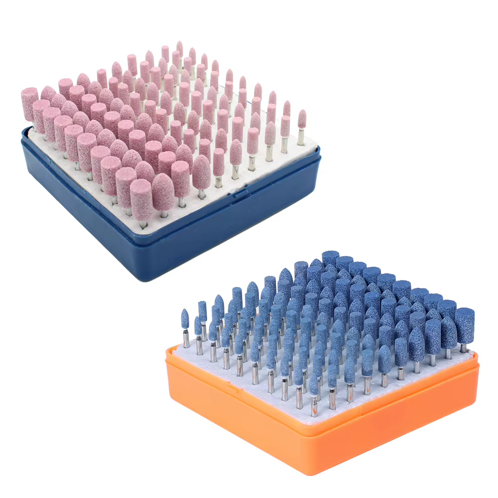 Nouveau 100 pièces assortiment monté pierre Kit outil abrasif pour Dremel meuleuse meulage polissage