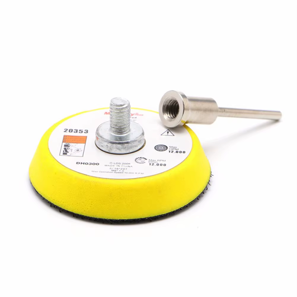 Tampon de ponçage pour ponceuse électrique, disque de polissage, plaque de support, tige de 3mm, ada