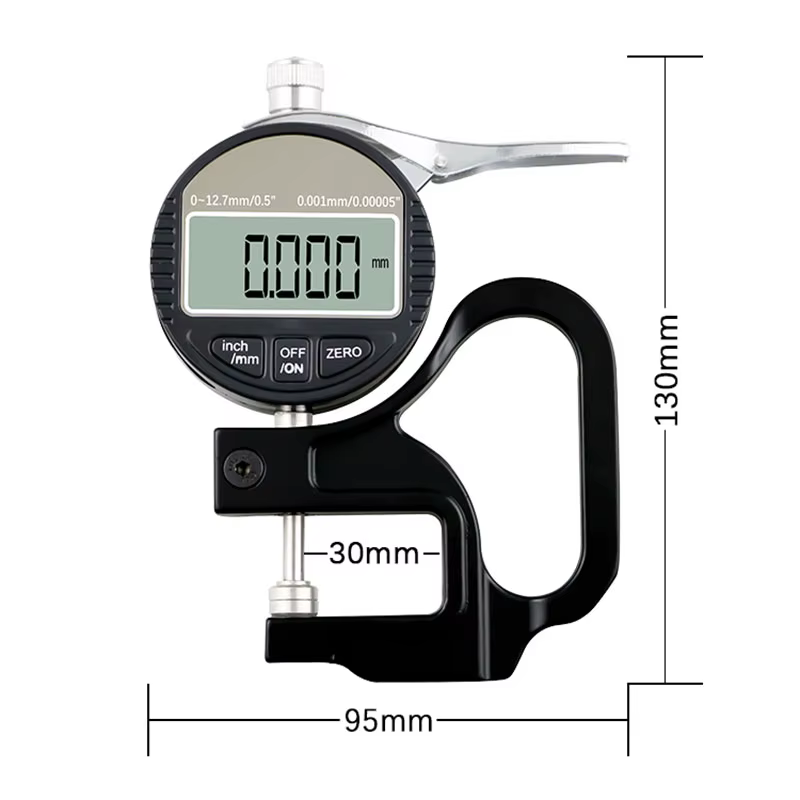 Jauge d'épaisseur électronique 0.01/0.001mm, micromètre numérique 12.7mm, testeur d'épaisseur, sorti