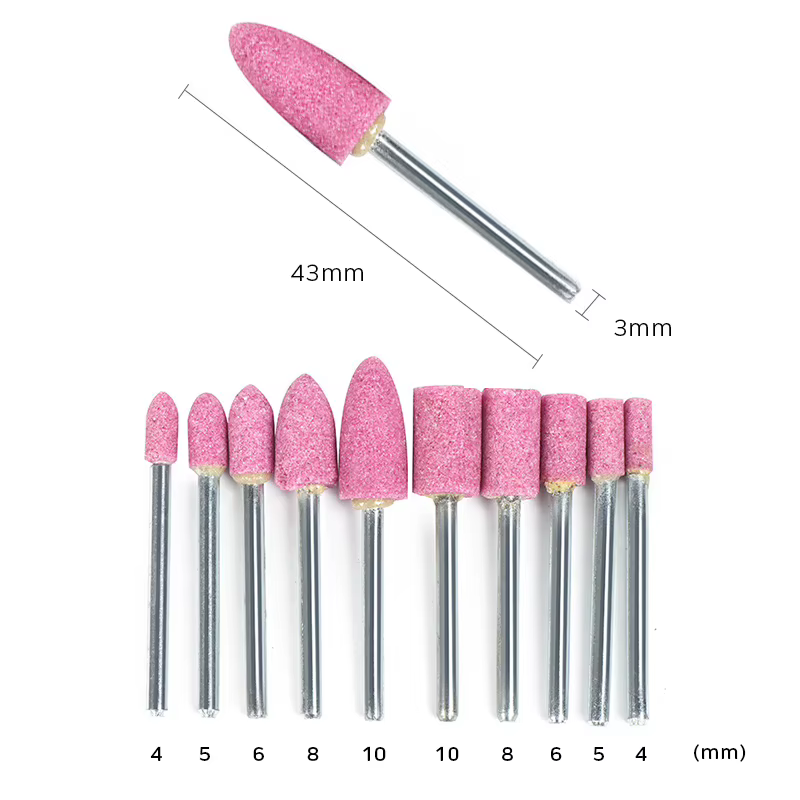 100 pièces/ensemble perceuse tête de meulage outil assortiment de pointe montée en céramique pour Dr