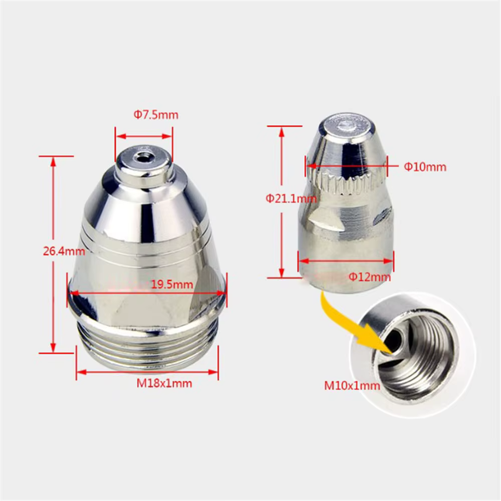 Buse d'électrode de pointe de torche à plasma CNC, coupe consommable, qualité supérieure, P80, 60A,