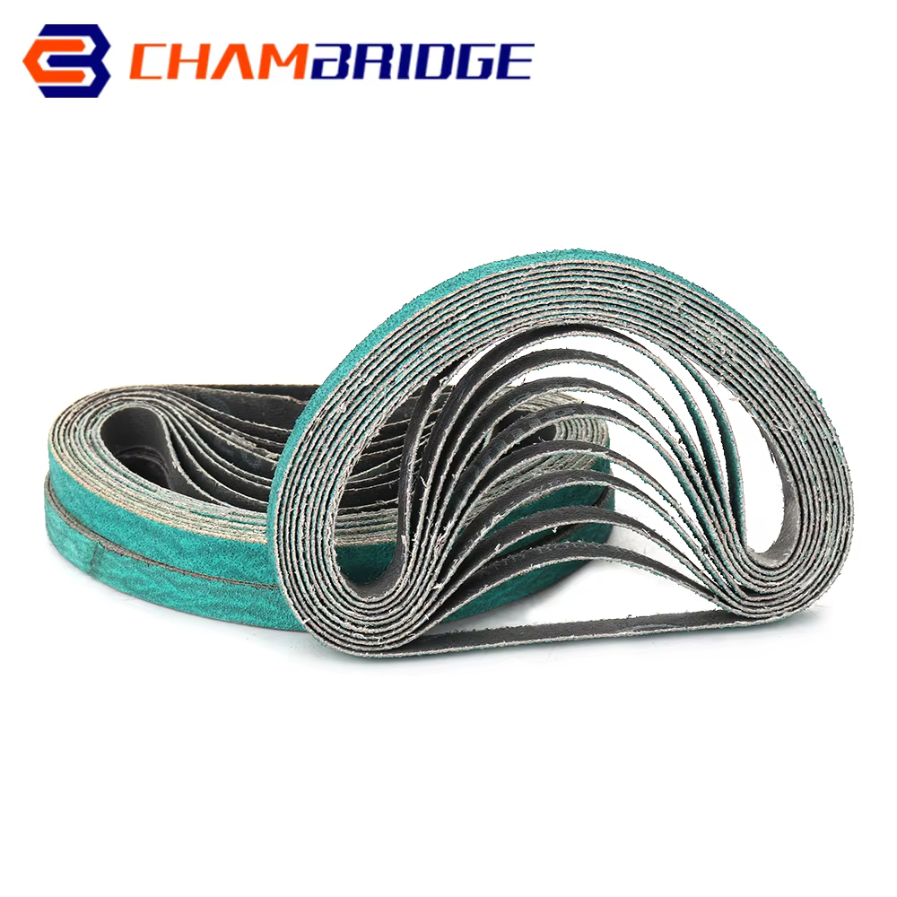 Bande Abrasive 330x10MM, grain 60/80/120, Bandes abrasives en alumine fondue et zircone, pour meuble
