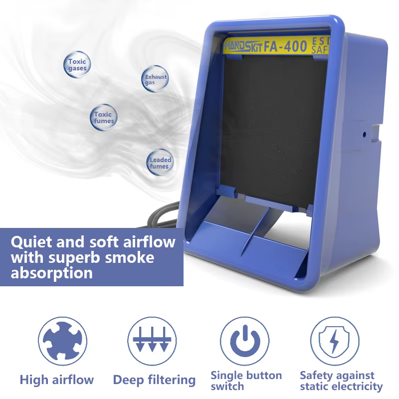 FA-400 ventilateur d'extraction absorbeur de fumée portable filtre à charbon actif éponge ESD extrac