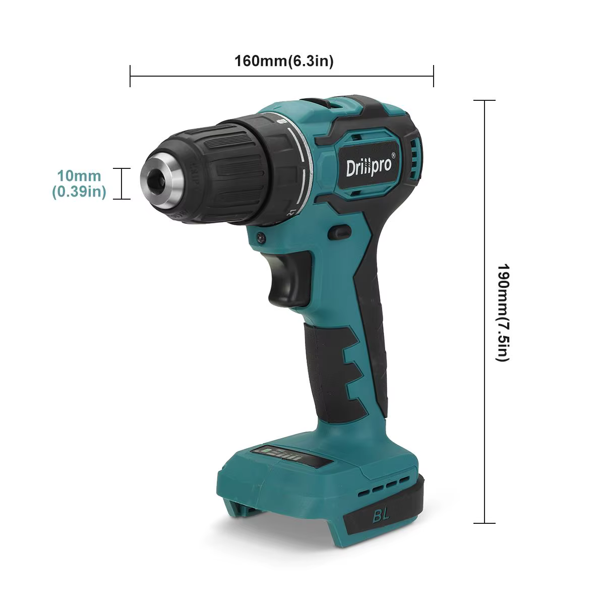 Drillpro-Perceuse électrique sans balais 3 en 1, tournevis, outil électrique sans fil, couple 21 + 1