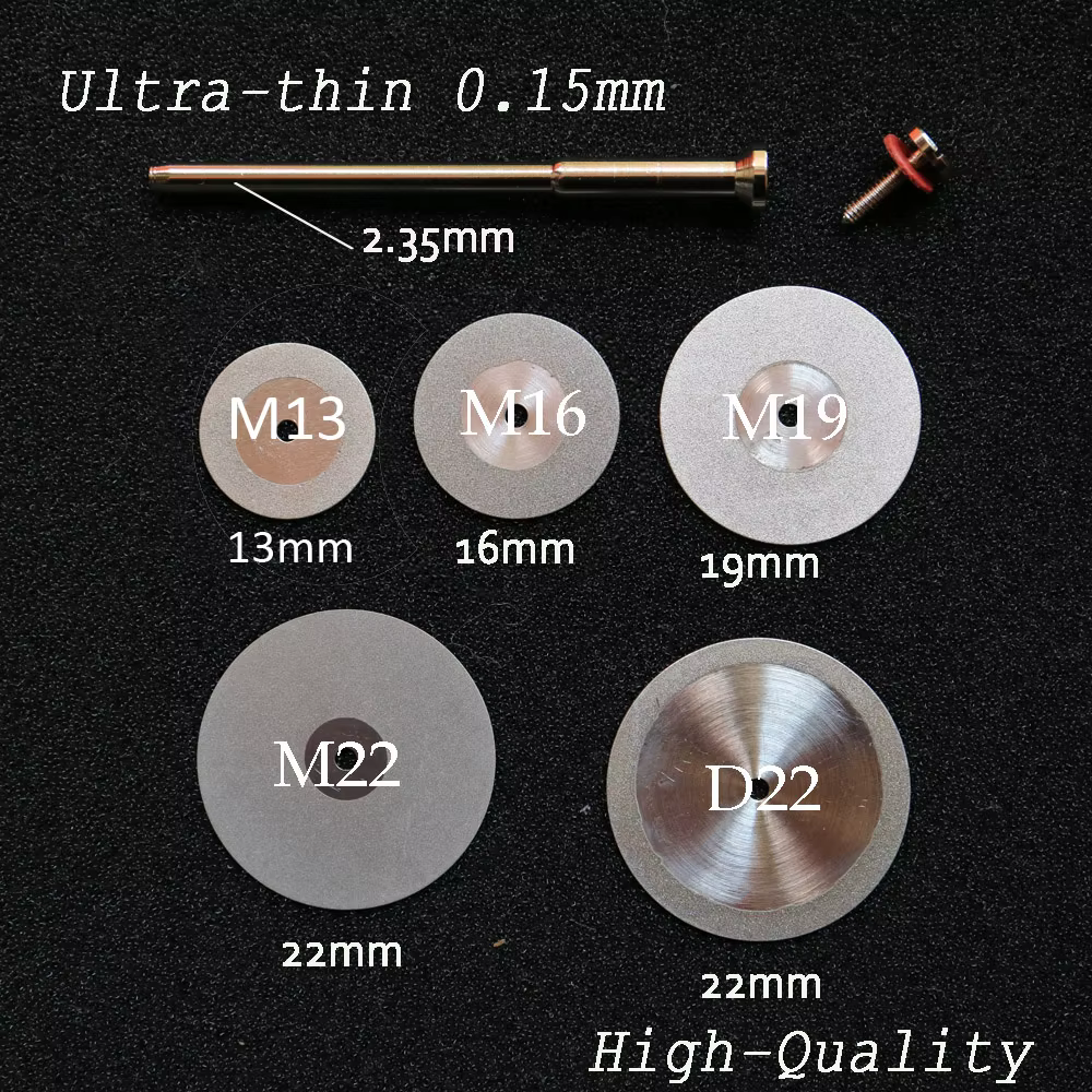 Disque à tronçonner diamant double face, ultra fin, 0.15mm, pour séparer le polissage ou le jade ave