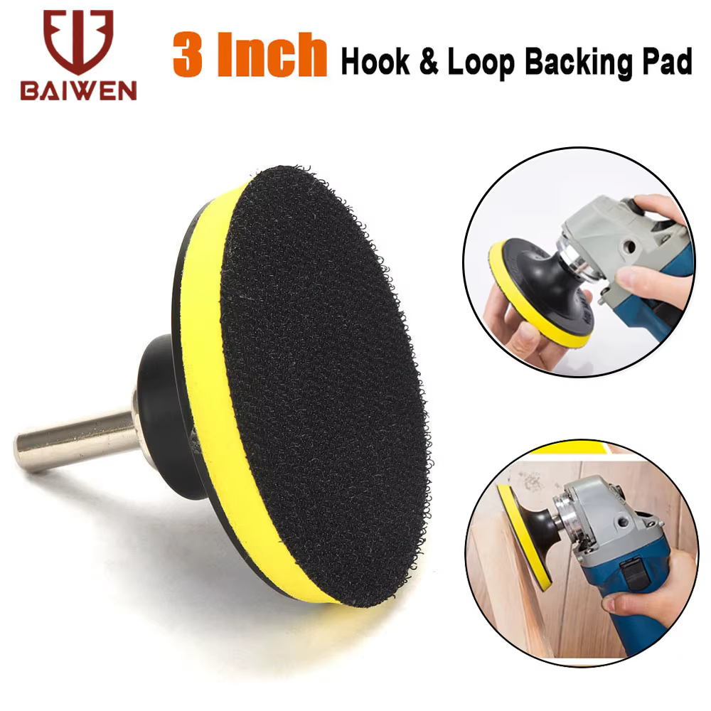 Plaques de support de ponceuse de polissage de 3 pouces, tampons de support de ponçage auto-adhésifs