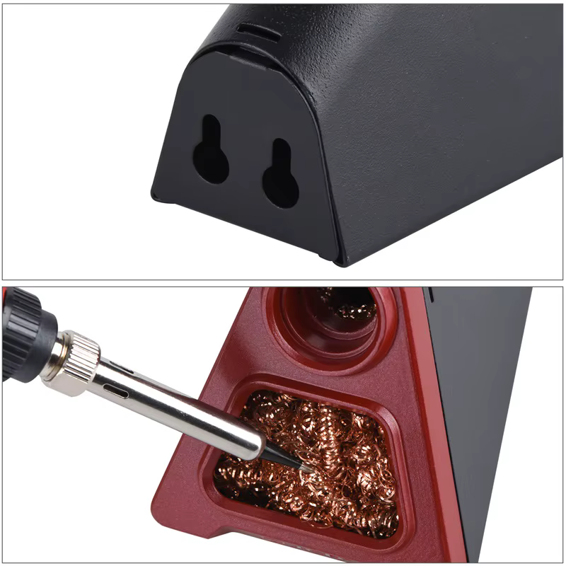 JCD 820 support de fer à souder électrique en alliage d'aluminium avec boule de cuivre de nettoyage 