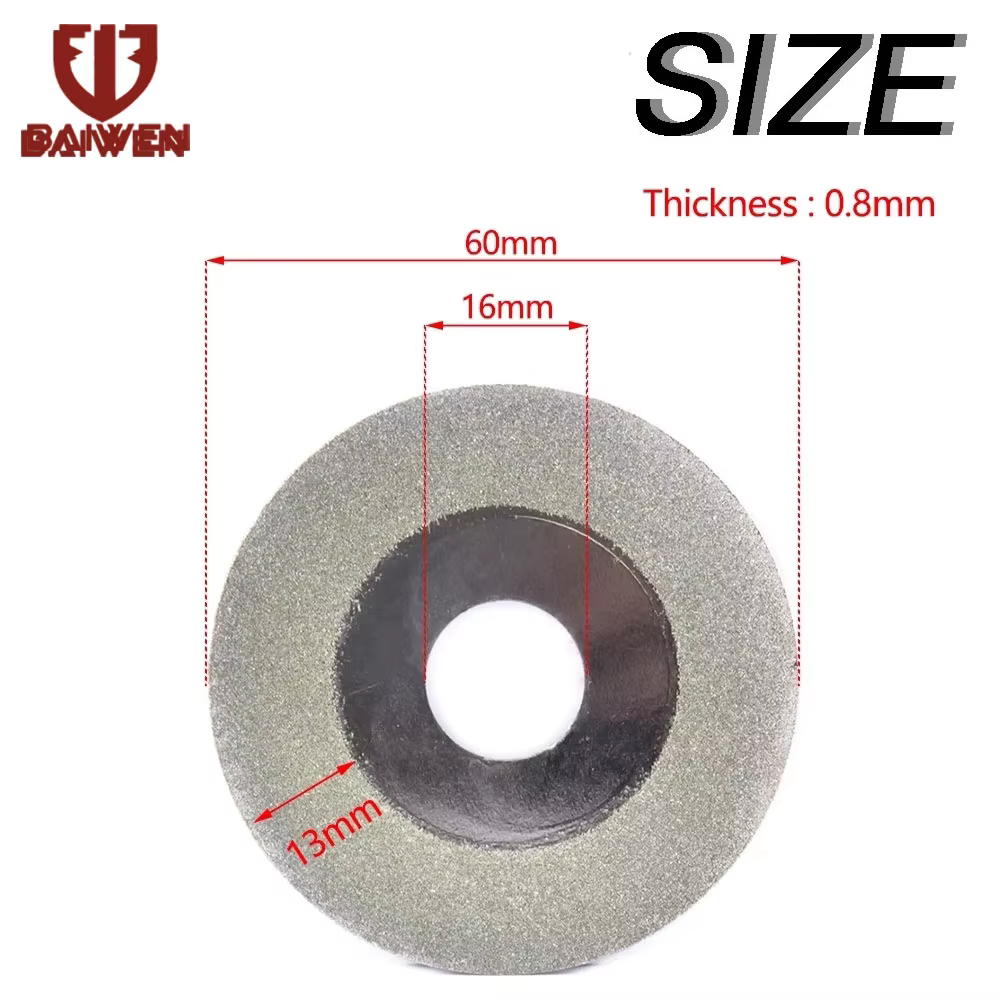 Disque de coupe en diamant 60x16x0.8mm, lames de scie circulaire pour meuleuse d'angle, meulage et c