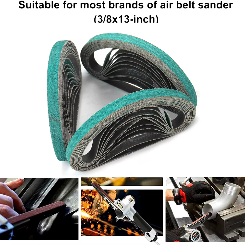 Bande Abrasive 330x10MM, grain 60/80/120, Bandes abrasives en alumine fondue et zircone, pour meuble
