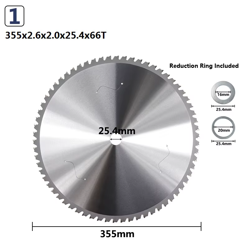 XCAN lame de coupe en métal 355mm lame de scie circulaire pour aluminium fer acier disque de coupe e