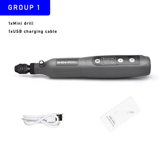 Perceuse électrique sans fil 3.7V, outils électriques, Mini meuleuse, ensemble d'accessoires de meul