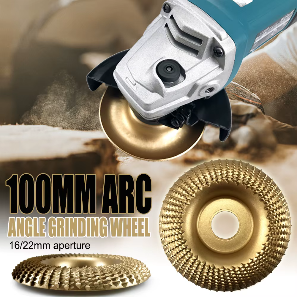 16/22mm ouverture 100mm Arc Angle meule bois façonnage disques de meulage travail du bois ponceuse a