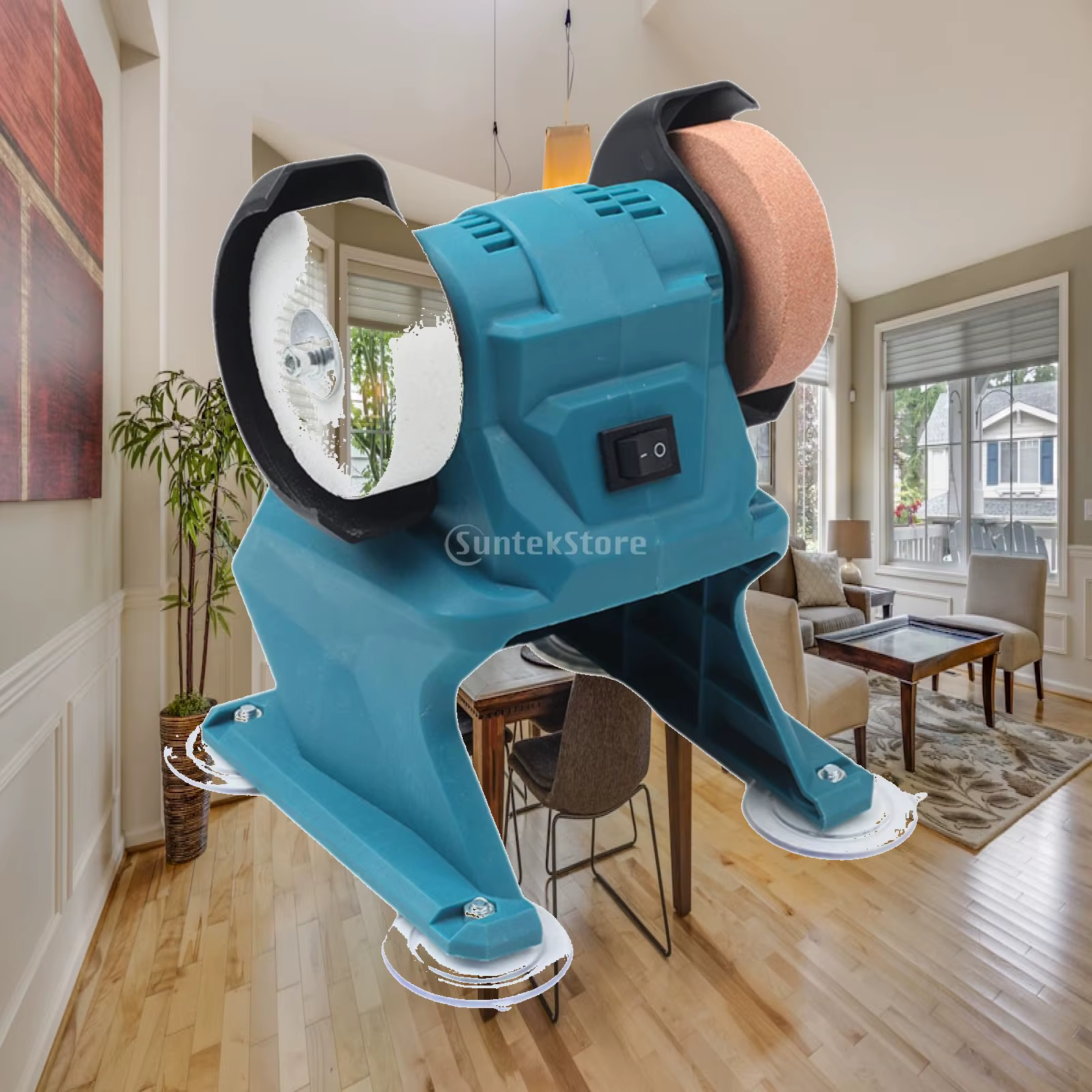 Mini-meuleuse de banc avec ventouse, ponceuse électrique de table pour affûtage, bricolage, artisana