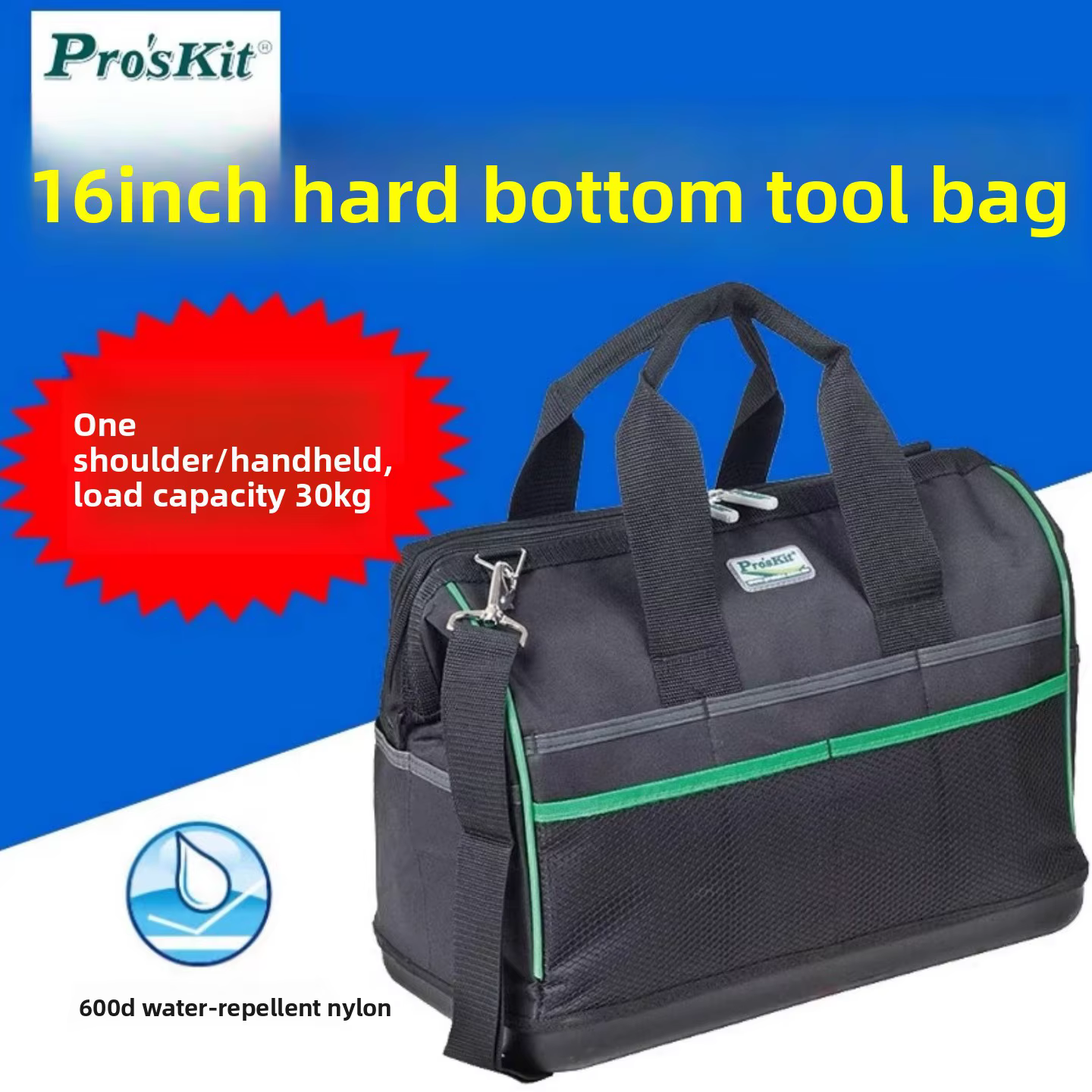 Pro'skit ST-5310 – Sac à outils multifonctionnel sur roulettes pour le rangement d'outils et de maté