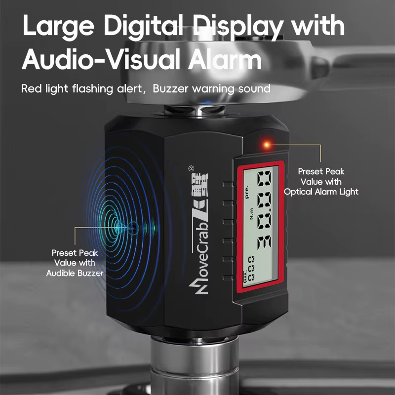 MoveCrab adaptateur de couple numérique 1/2 "Drive comprend des adaptateurs pour clé dynamométrique